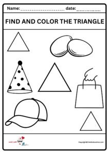 Find And Color The Triangle Worksheet
