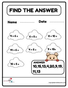 Find The Answer Worksheet