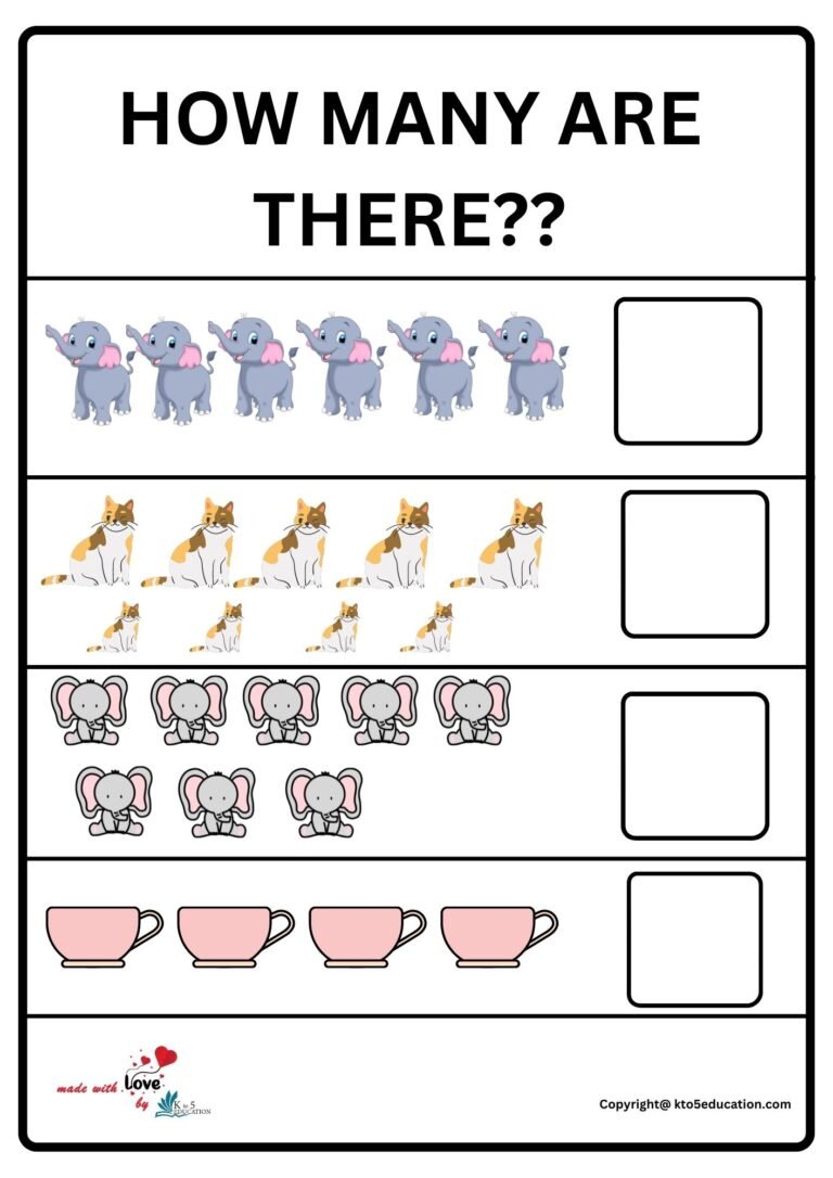 How Many Are There Worksheet | FREE Download