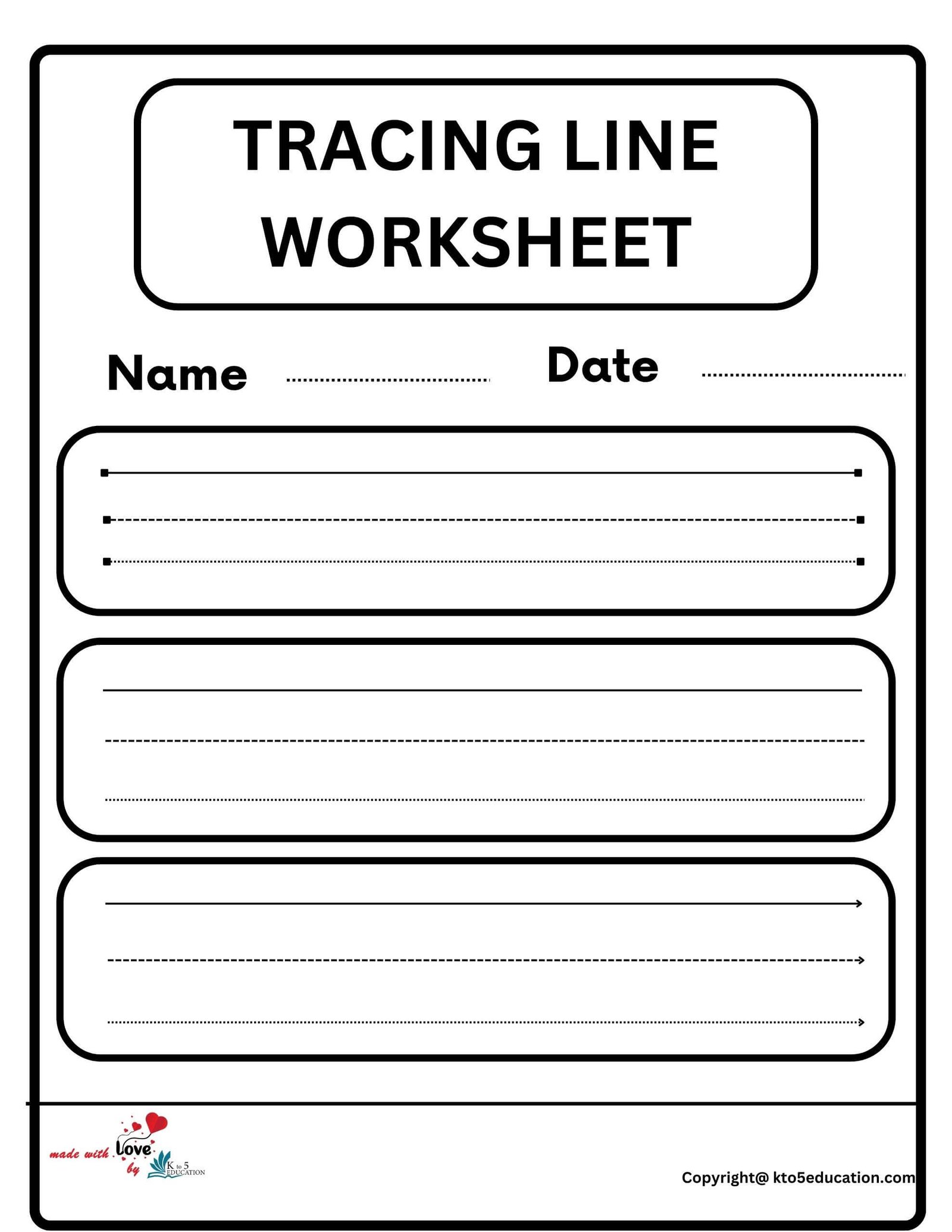 Line Tracing Worksheet | FREE Download 1
