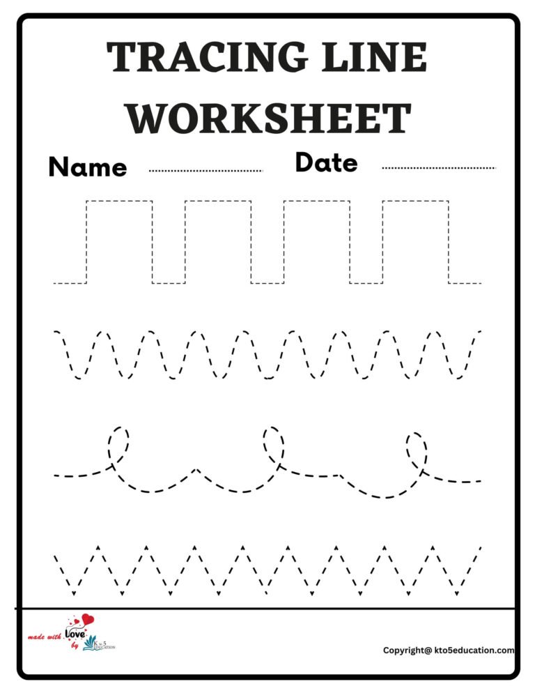 Line Tracing Worksheets PDF | FREE Download