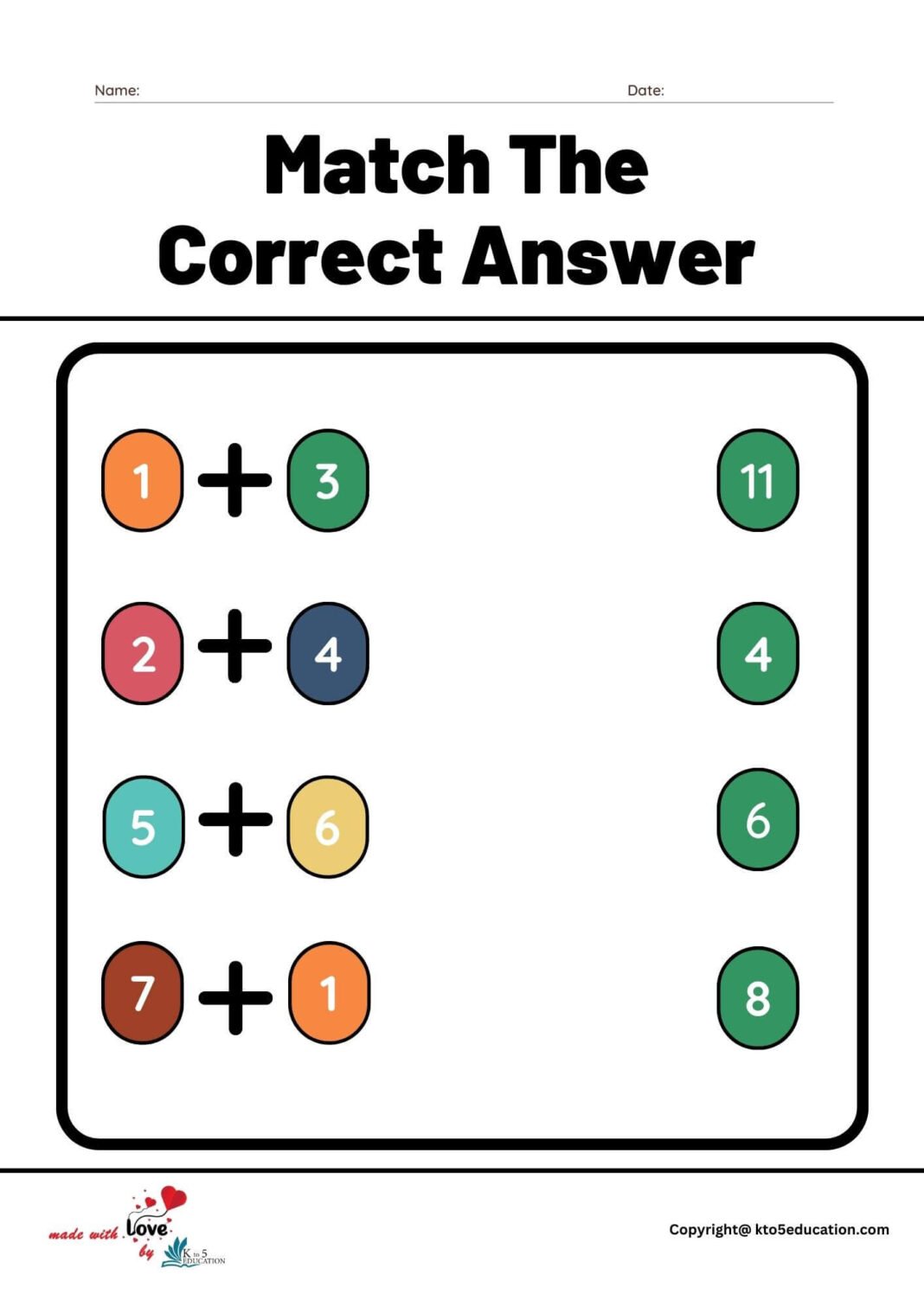 match-the-correct-answer-worksheet-free-download
