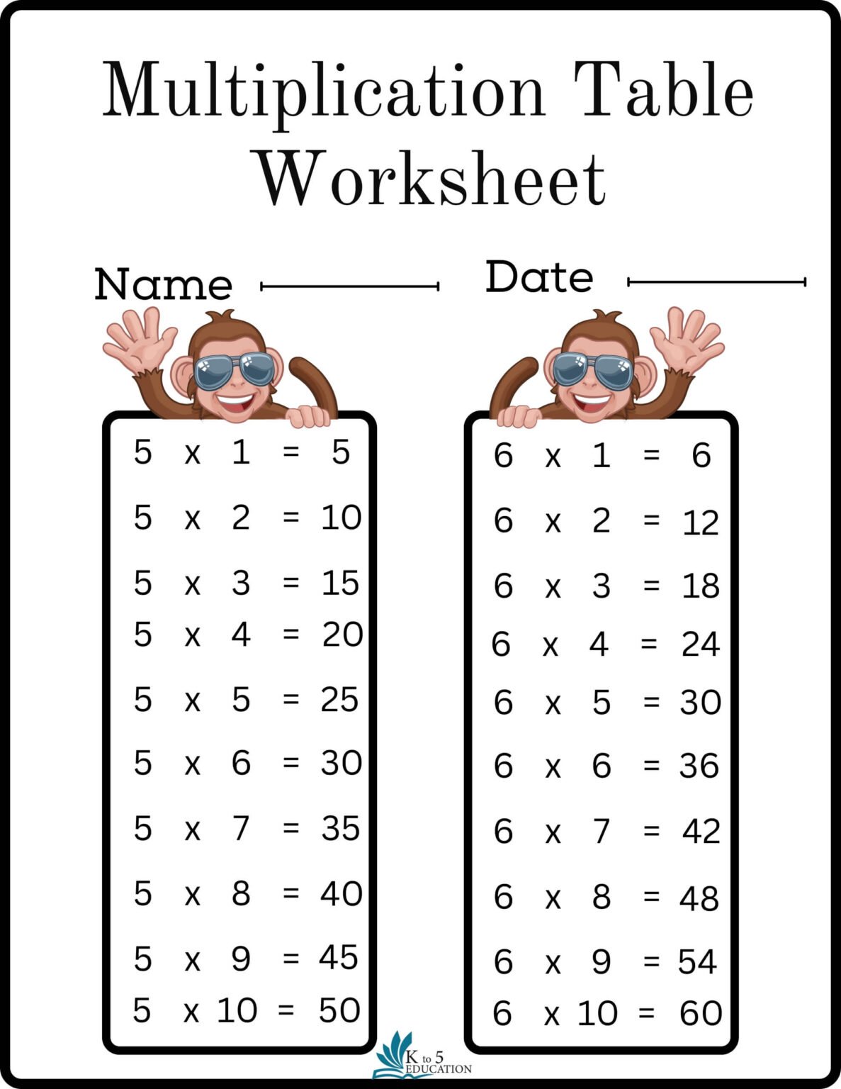 Multiplication Facts Worksheets Grade 3