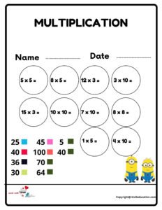 Multiplication Worksheet 2