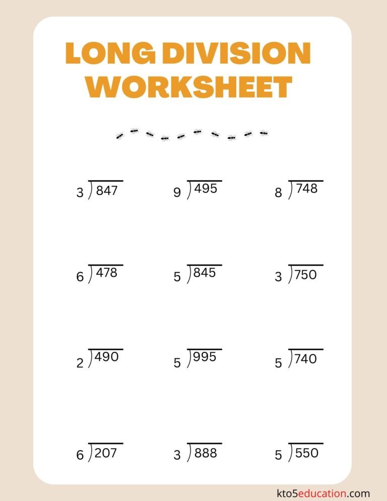 Polynomial Long Division Worksheet | FREE Download