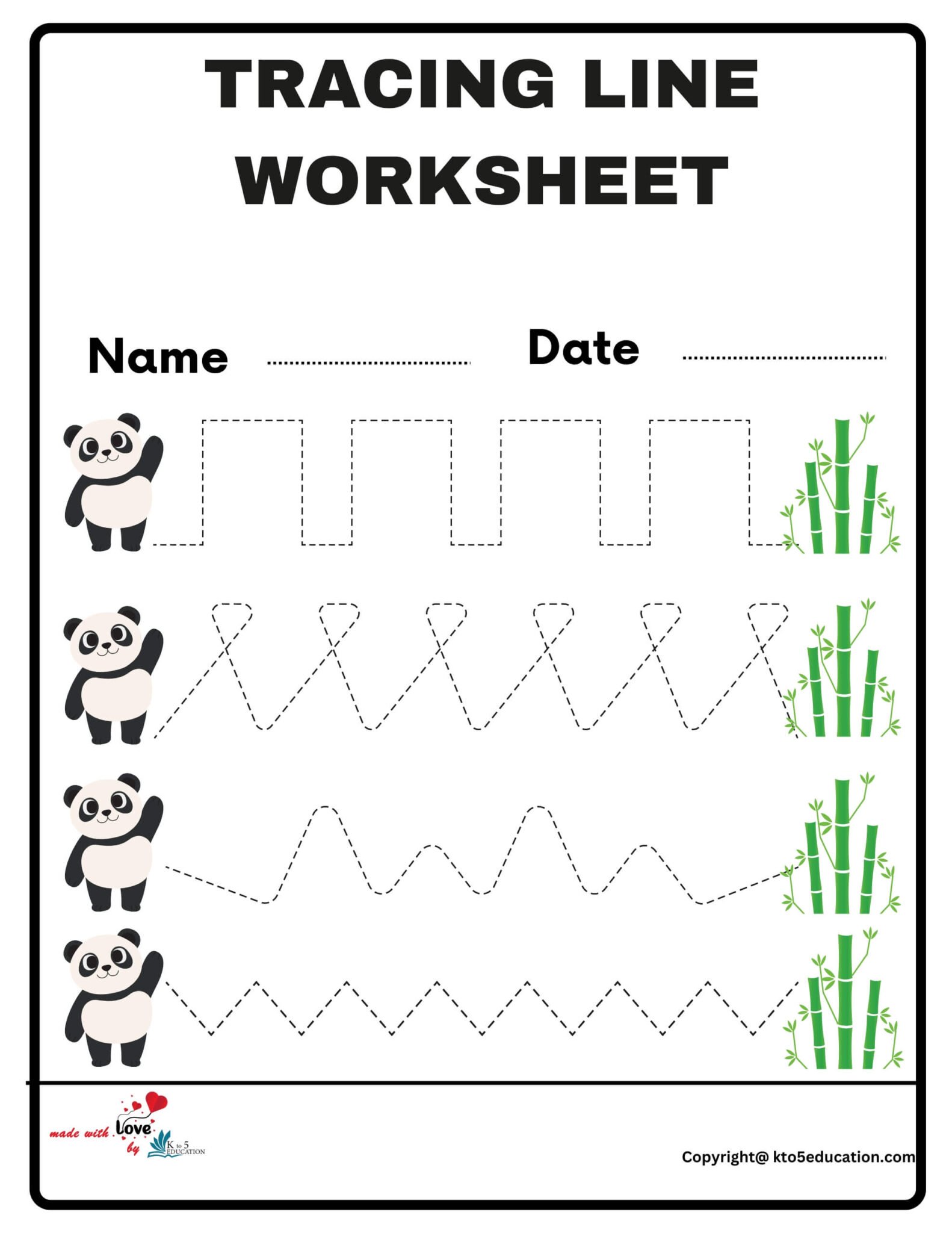 Preschool Tracing Lines Worksheets For 3 Year Olds | FRE