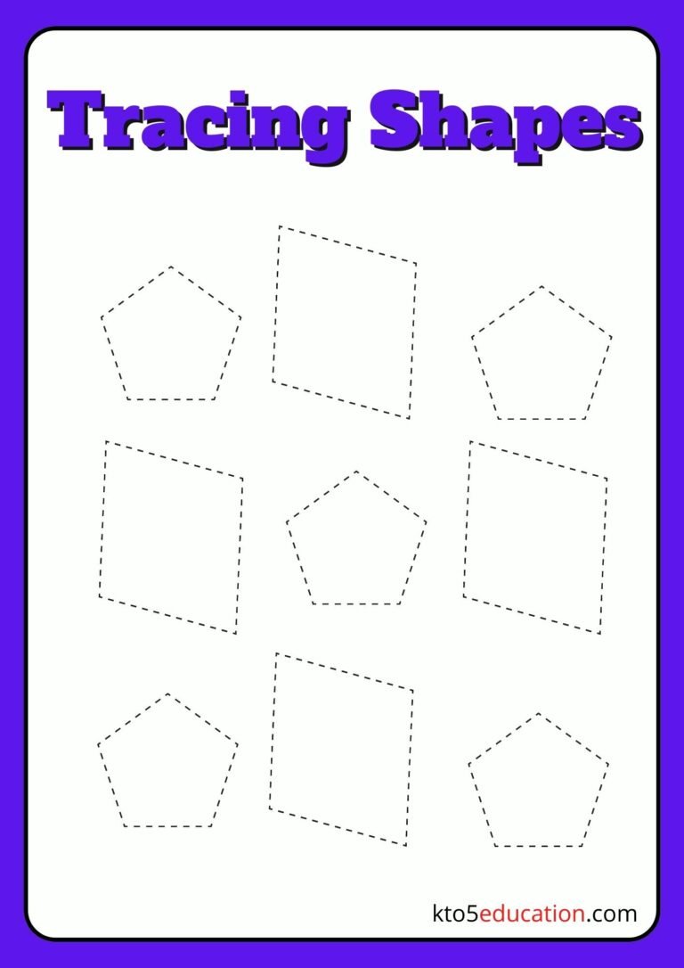 Preschool Tracing Shapes Worksheets | FREE Download