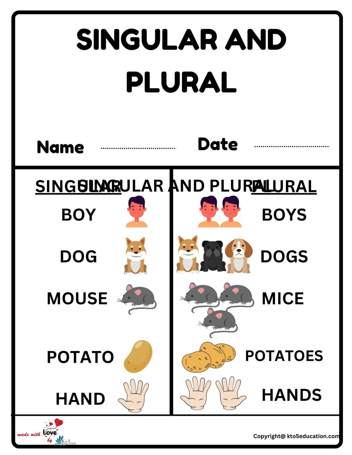 is assignments plural or singular