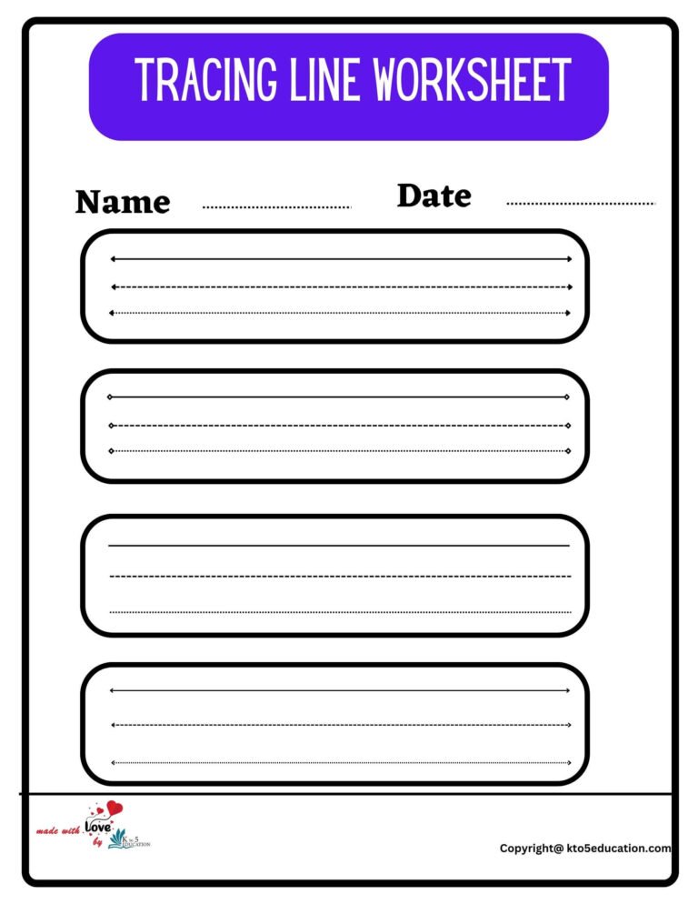 Straight Line Tracing Worksheets | FREE Download