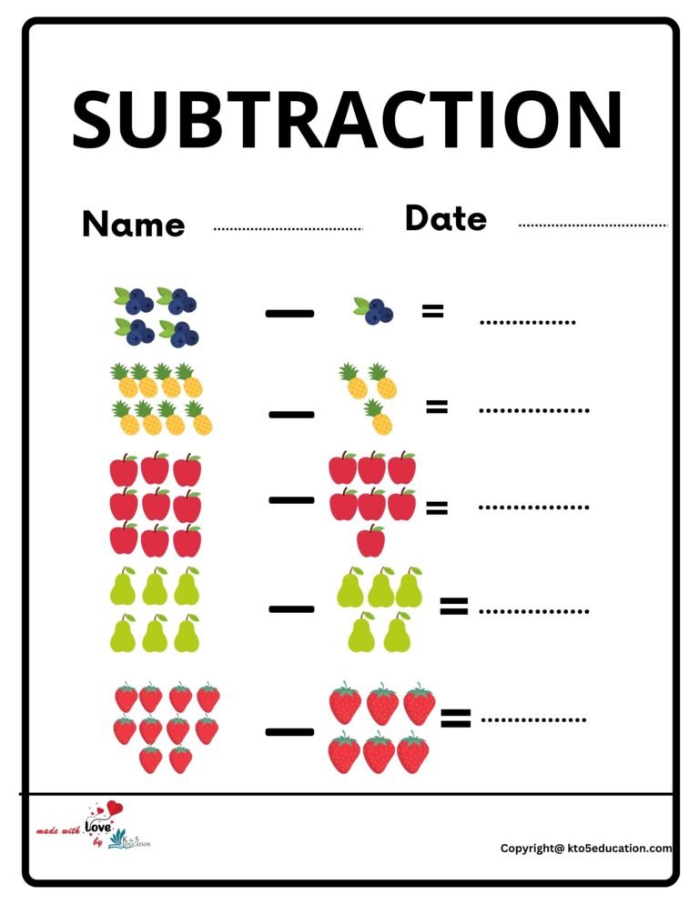 Subtraction Worksheet