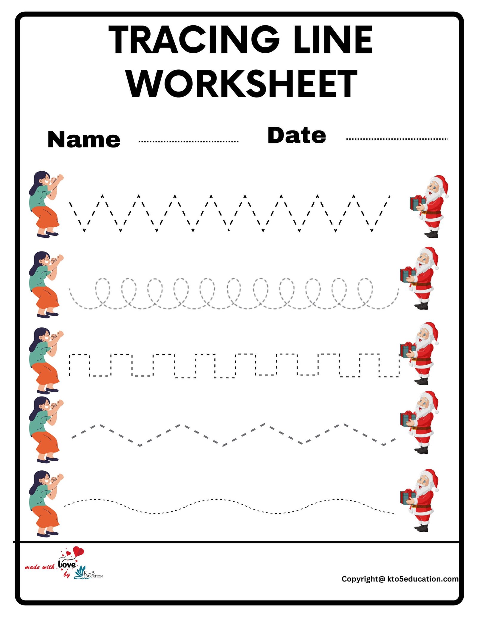 Tracing Line Worksheet