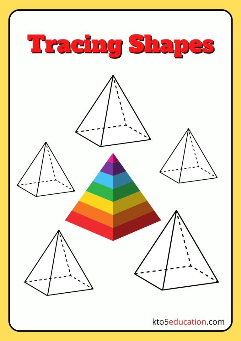 Tracing Shapes Worksheets For Preschool | FREE Download