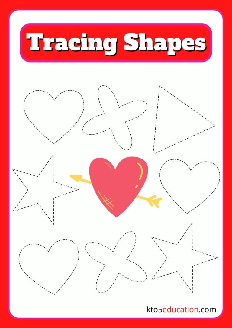 Tracing Shapes Worksheets For Preschoolers | FREE Download