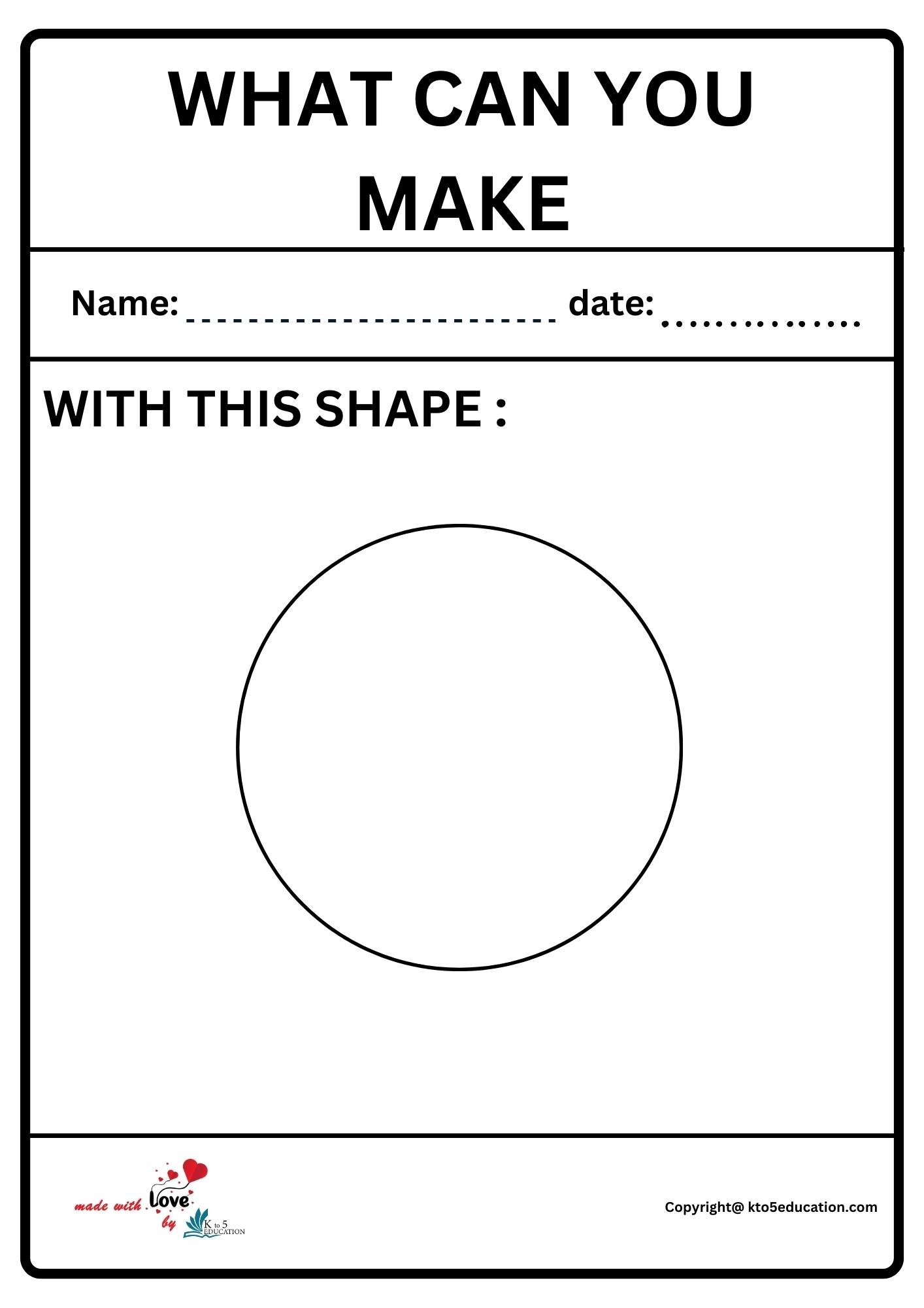What Can You Make Worksheet