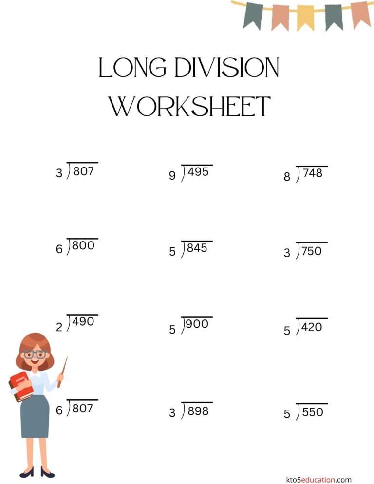 Worksheet Long Division | FREE Download