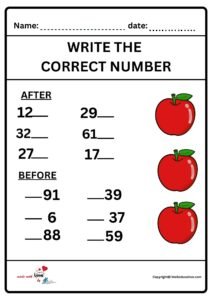 Write The Correct Number Worksheet 2