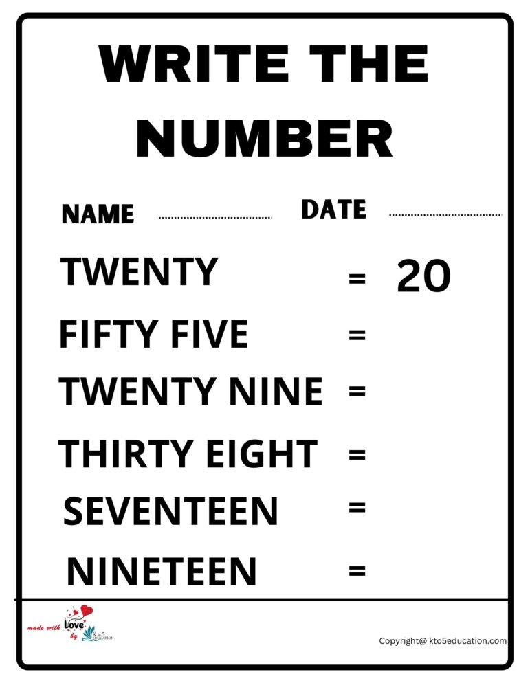 Write The Number Worksheet 2 | FREE Download