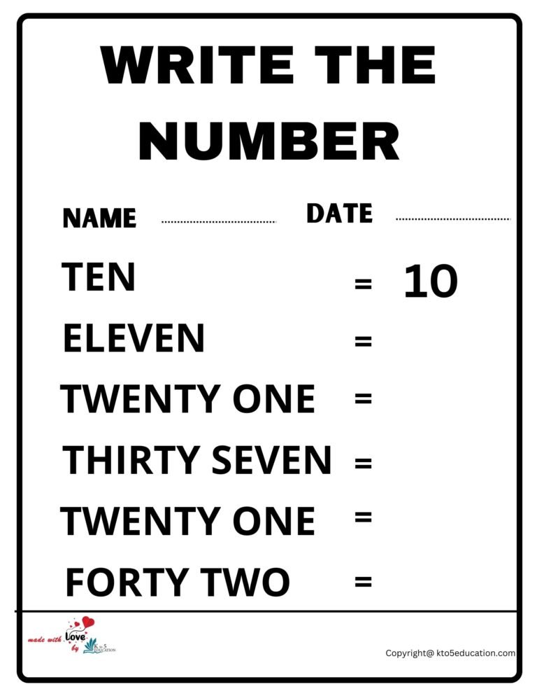 Write The Number Worksheet | FREE Downloadc