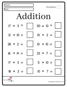 Addition Worksheet