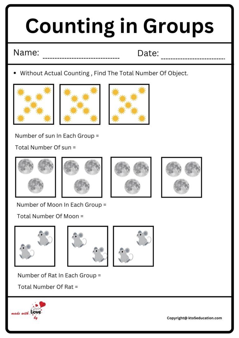 Counting In Groups worksheet | FREE Download