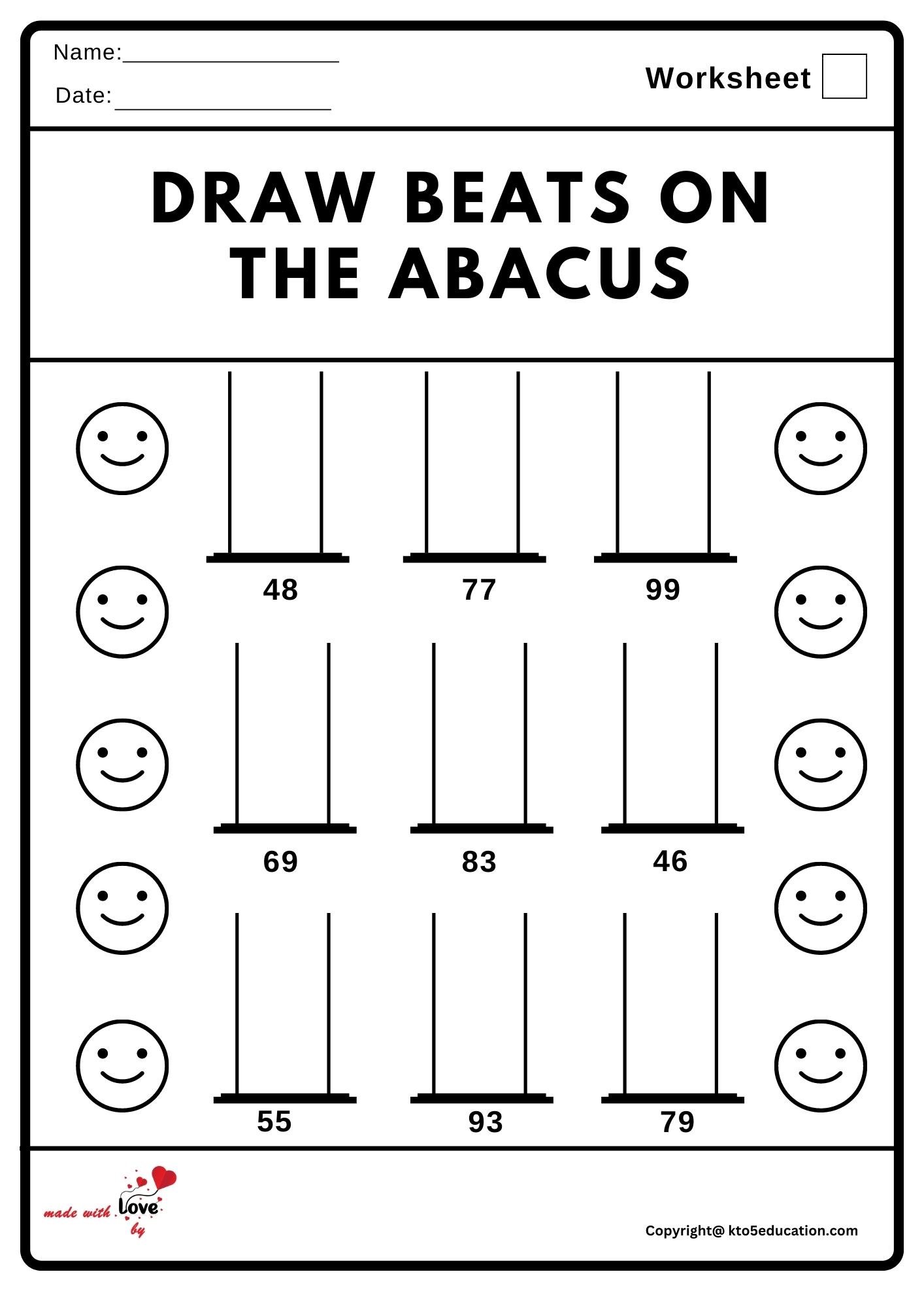 Draw Beats On The Abacas Worksheet 2