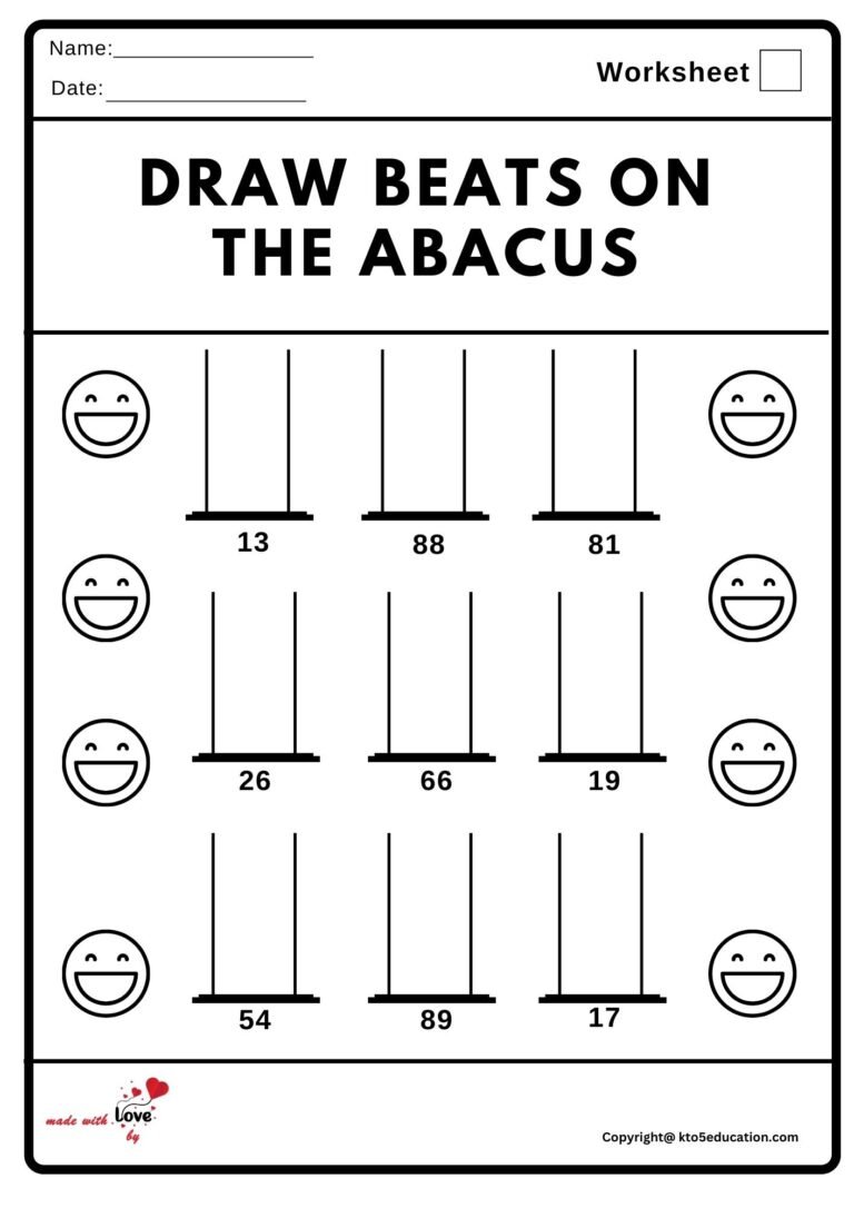 Draw Beats On The Abacas Worksheet | FREE Download