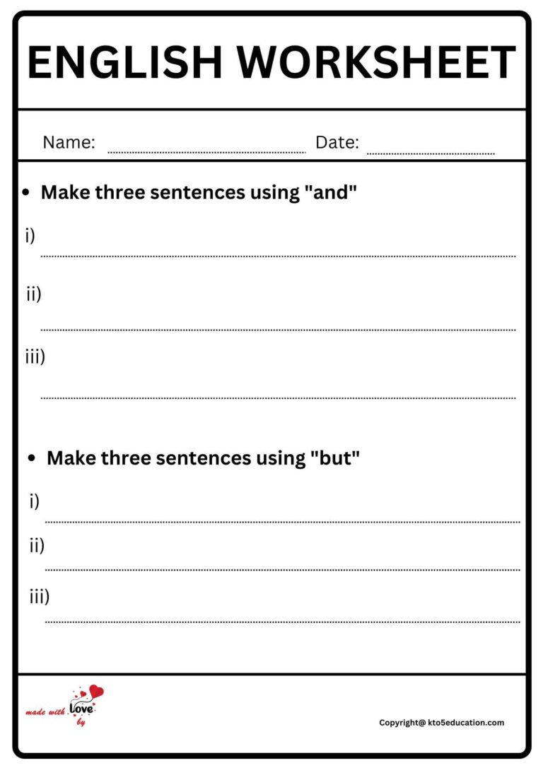 English Worksheet | FREE Download 