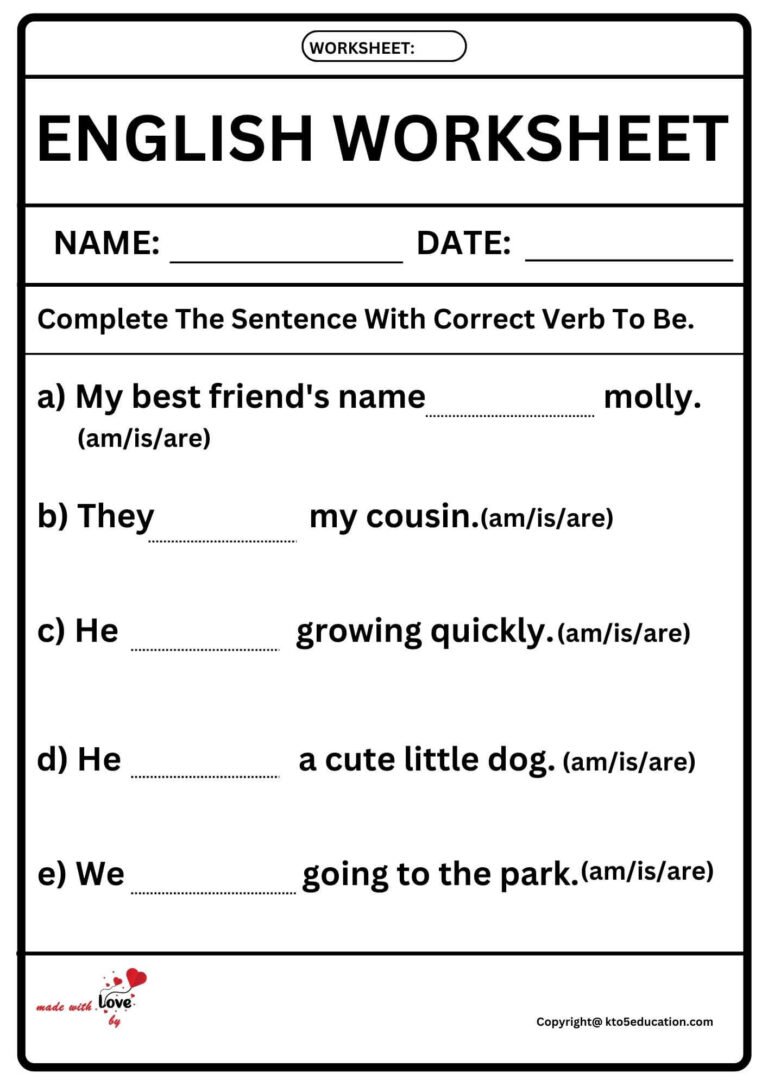 English Worksheets