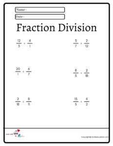 Fraction Division Worksheet 2