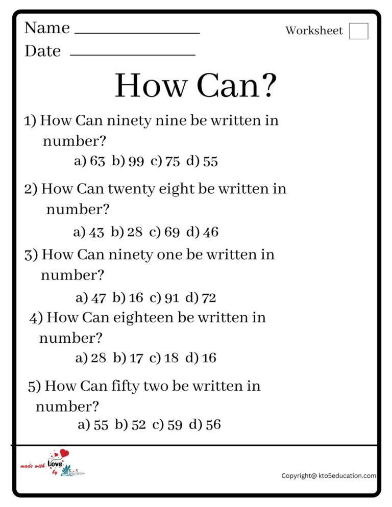 How can Worksheet | FREE Download