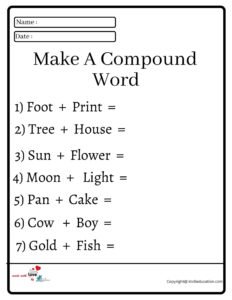 Make A Compound Word Worksheet