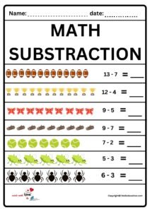 Math Substraction Worksheet 2