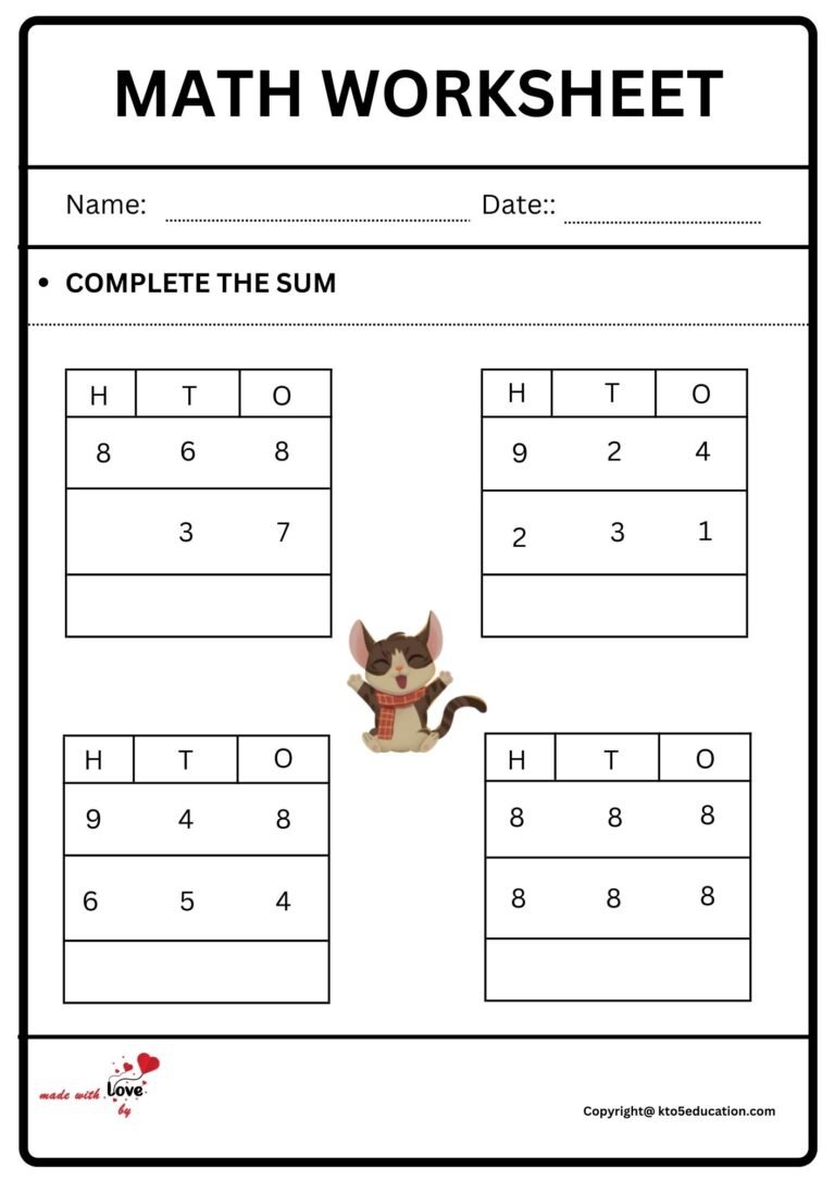 Math Worksheet