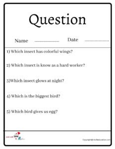 Question Worksheet 2