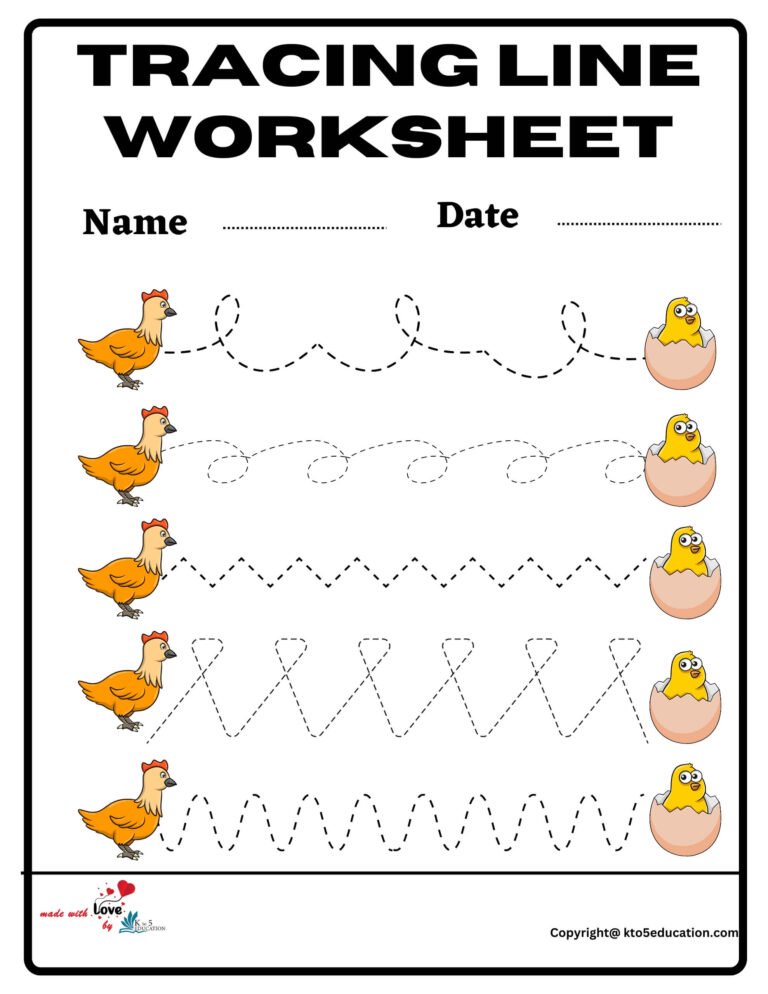 Tracing Line Worksheets | FREE Download