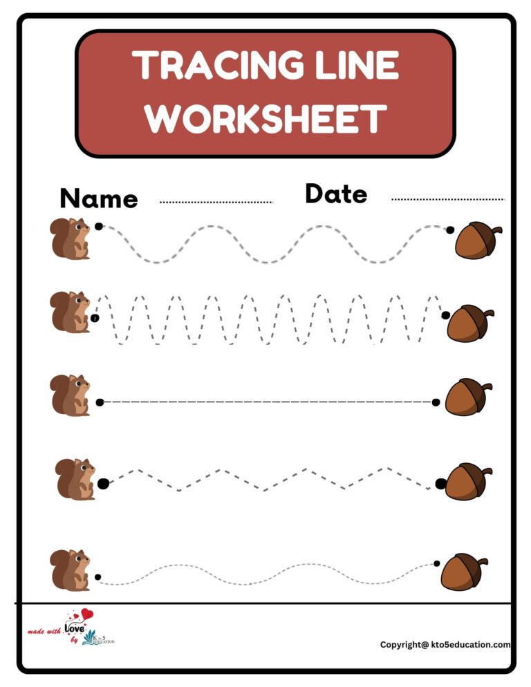 Tracing Lines Worksheet | FREE Download