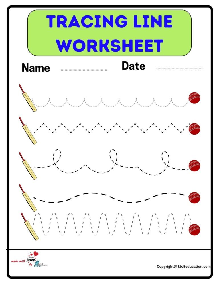 Tracing Lines Worksheets For 3 Year Olds | FREE Download