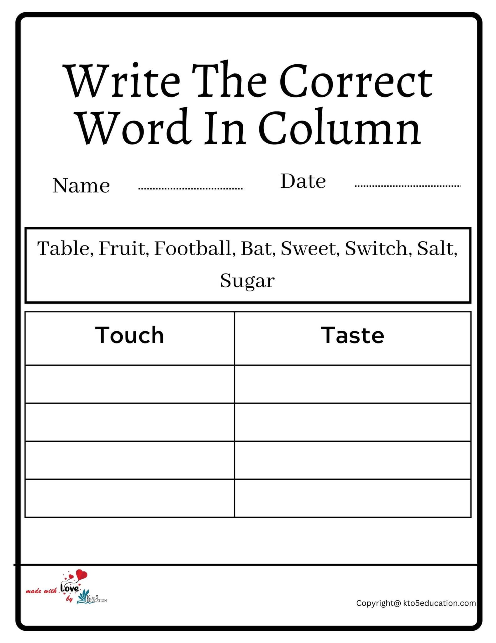 write-the-correct-word-in-column-worksheet-free