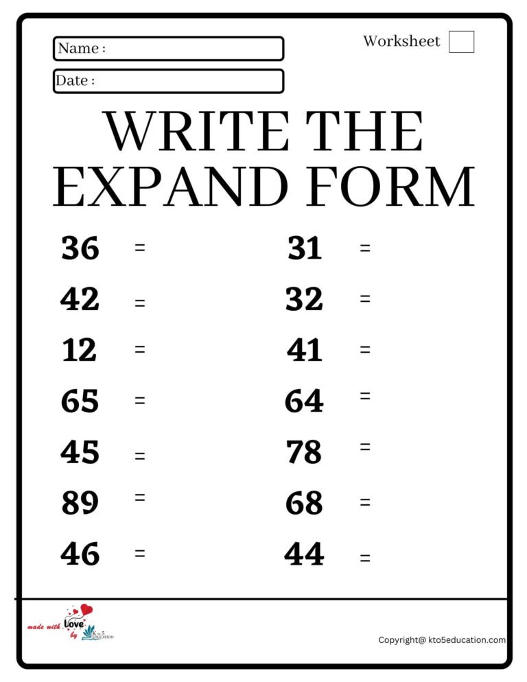 Write the Expand Form Worksheet 2 | FREE Download