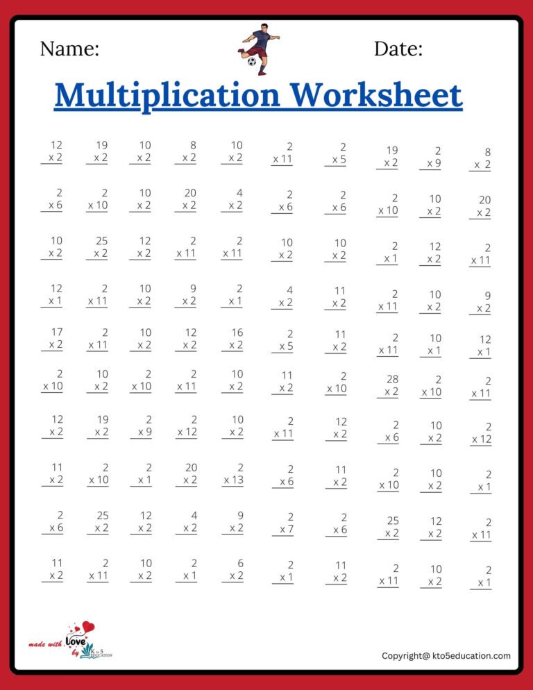 10×10 Multiplication Worksheets | FREE Download