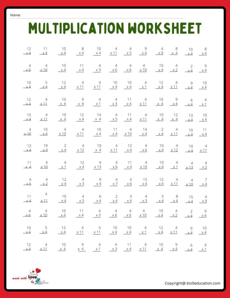 13×13 Multiplication Worksheet | FREE Download