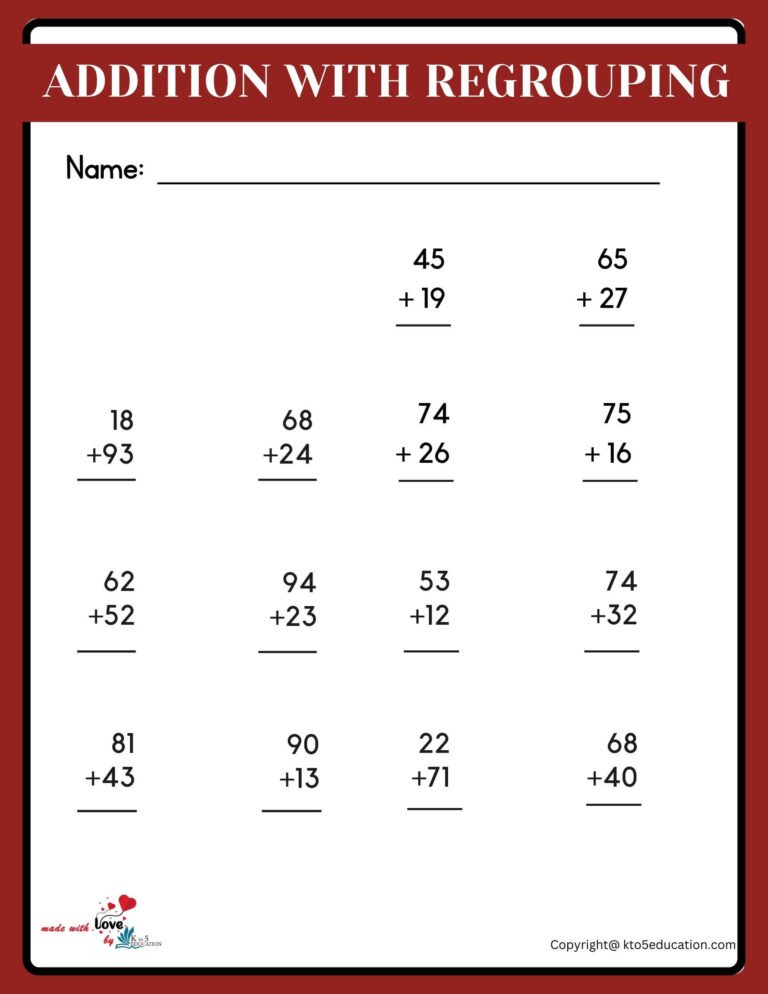 2 Digit Addition Without Regrouping Worksheets | FREE Download