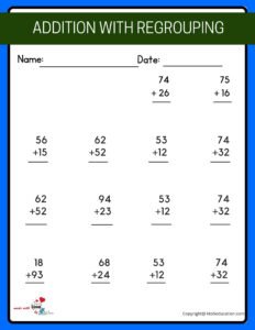 3 Digit Addition Without Regrouping Worksheets