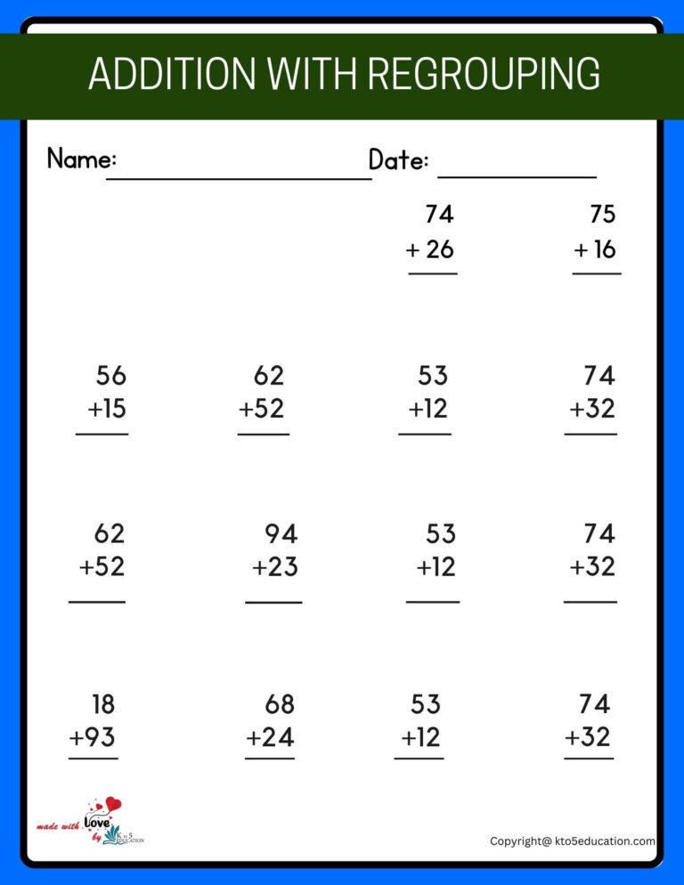 3 Digit Addition Without Regrouping Worksheets | FREE Download