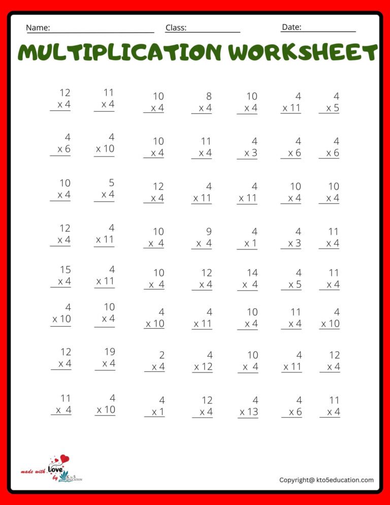 8×8 Multiplication Worksheet V3 | FREE Download