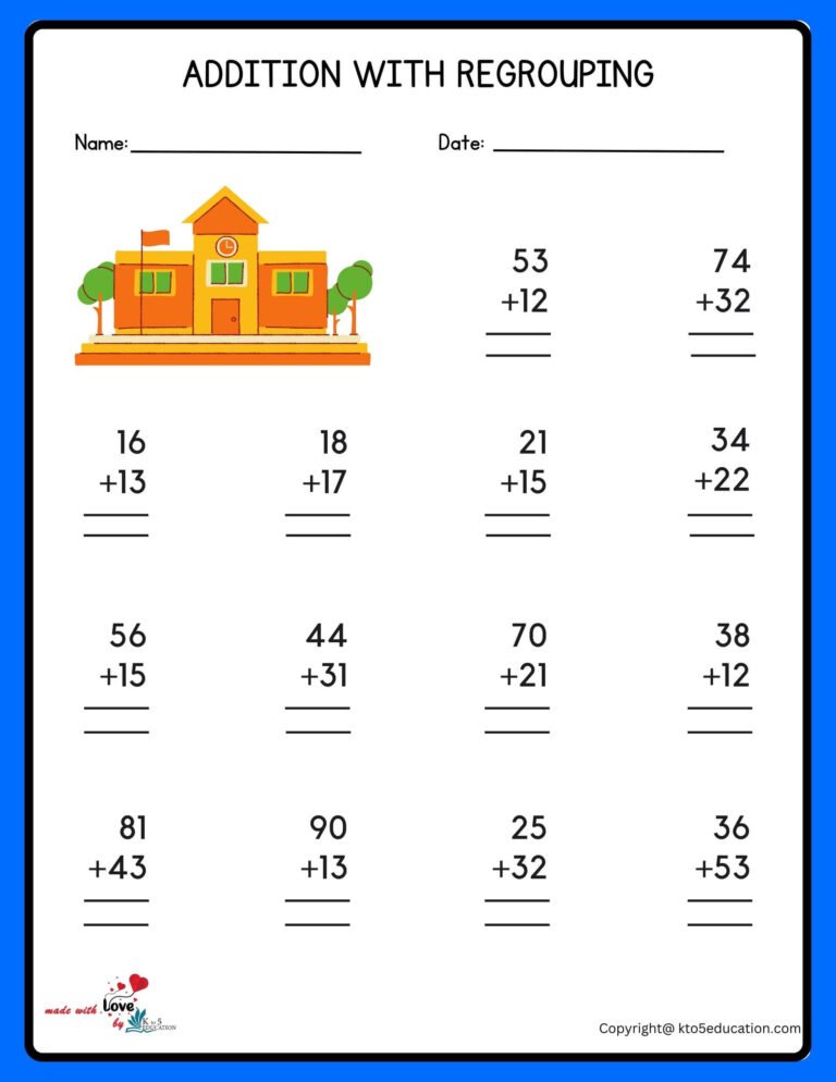 Addition Without Regrouping Worksheet | FREE Download