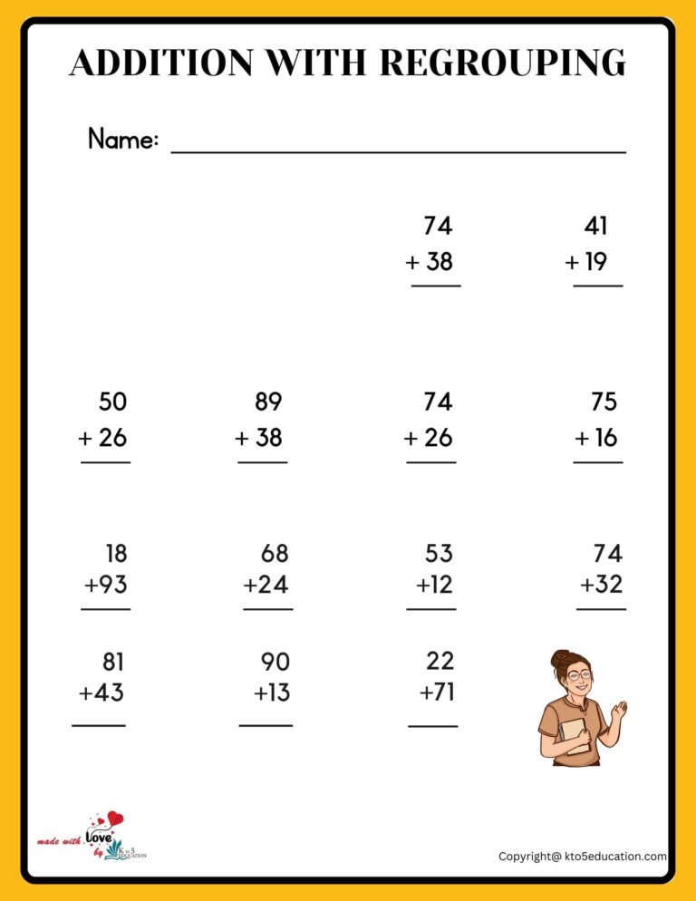 Addition Worksheets Without Regrouping | FREE Download