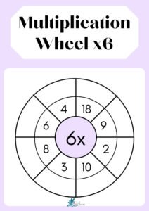 Multiplication Wheel x6 Worksheet 