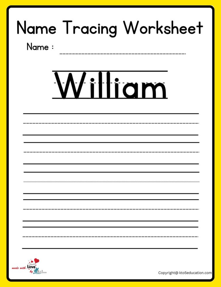 Name Tracing Worksheet pdf | FREE Download