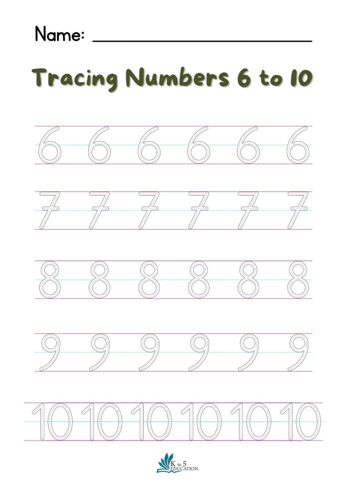 Double Number Line Printable Worksheet 1-40 | FREE